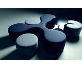 Photo : Ensemble de 3 poufs reliés MOLECULE